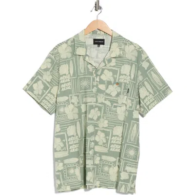 Lucky Brand Short Sleeve Button-up Shirt In Green