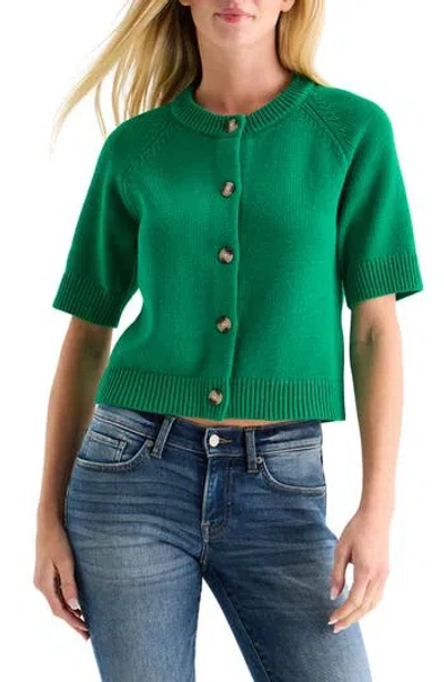 Lucky Brand Short Sleeve Crop Cardigan