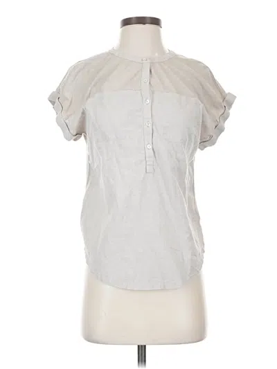 Pre-owned Lucky Brand Short Sleeve Henley Shirt In Gray