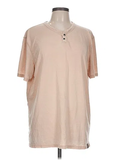 Pre-owned Lucky Brand Short Sleeve Henley Shirt In Tan