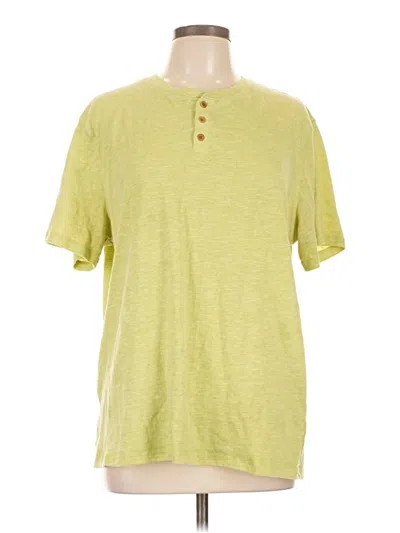 Pre-owned Lucky Brand Short Sleeve Henley Shirt In Yellow