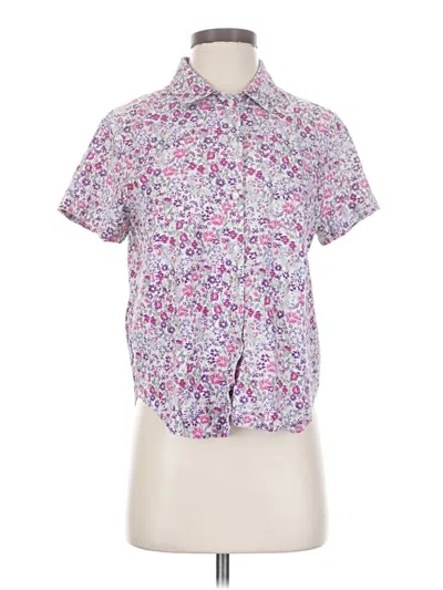 Pre-owned Lucky Brand Short Sleeve Polo Shirt In Purple