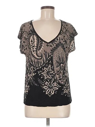 Pre-owned Lucky Brand Short Sleeve T-shirt In Black