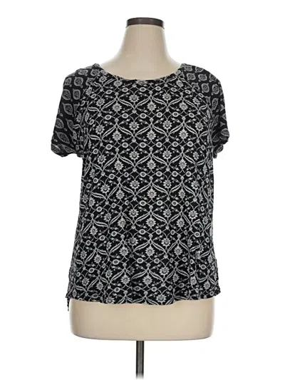 Pre-owned Lucky Brand Short Sleeve T-shirt In Black