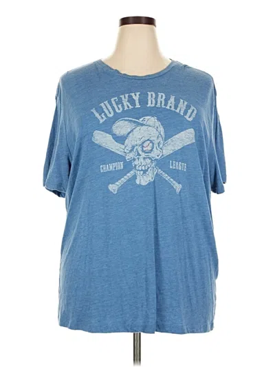 Pre-owned Lucky Brand Short Sleeve T-shirt In Blue