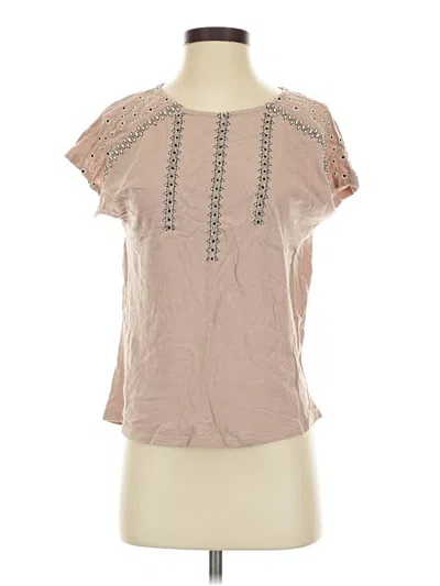 Pre-owned Lucky Brand Short Sleeve T-shirt In Brown