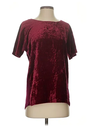 Pre-owned Lucky Brand Short Sleeve T-shirt In Burgundy
