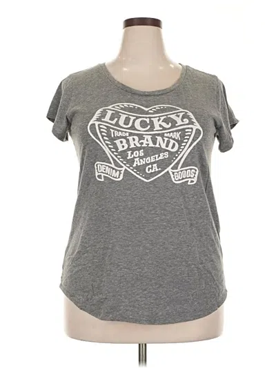 Pre-owned Lucky Brand Short Sleeve T-shirt In Gray