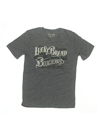 Pre-owned Lucky Brand Kids' Short Sleeve T-shirt In Gray