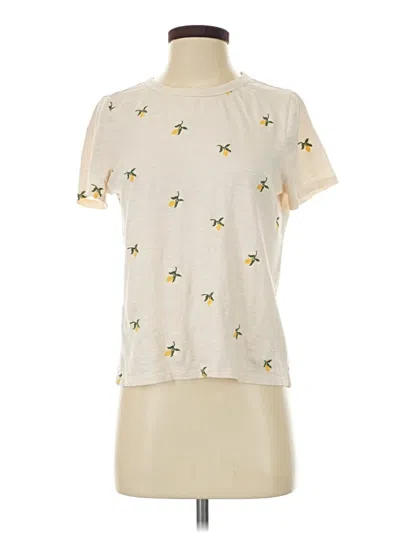 Pre-owned Lucky Brand Short Sleeve T-shirt In Ivory
