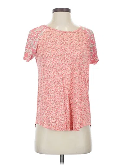 Pre-owned Lucky Brand Short Sleeve T-shirt In Pink