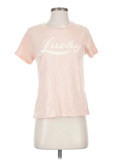 Pre-owned Lucky Brand Short Sleeve T-shirt In Pink