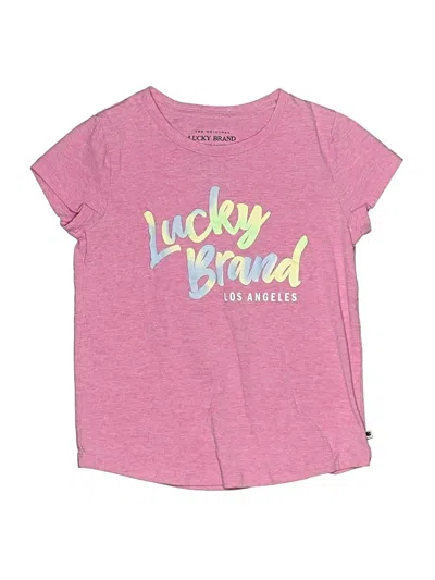 Pre-owned Lucky Brand Kids' Short Sleeve T-shirt In Pink