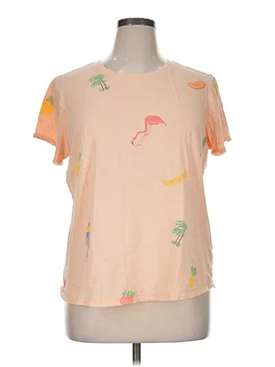 Pre-owned Lucky Brand Short Sleeve T-shirt In Tan