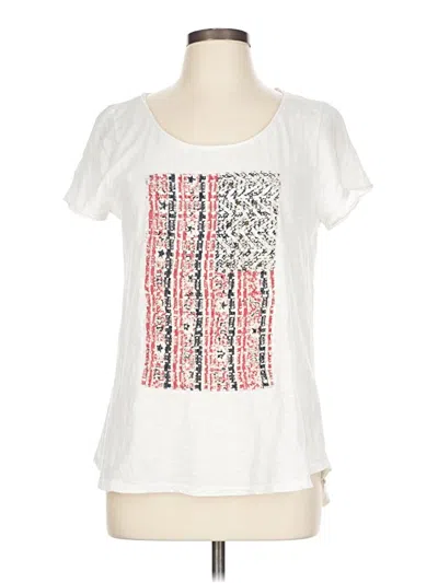 Pre-owned Lucky Brand Short Sleeve T-shirt In White
