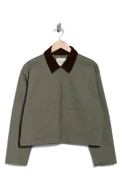 Lucky Brand Short Utility Jacket In Green