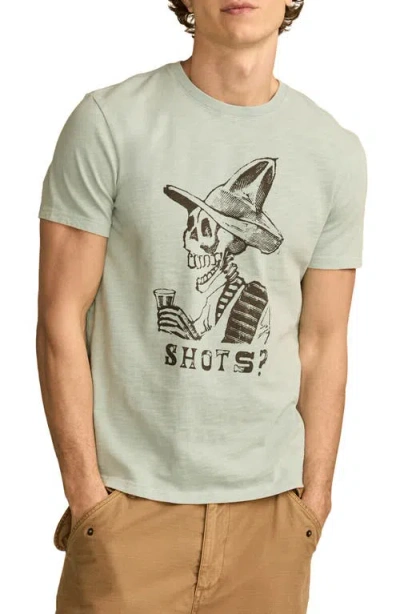 Lucky Brand Shots Skeleton Cotton Graphic T-shirt In Gray