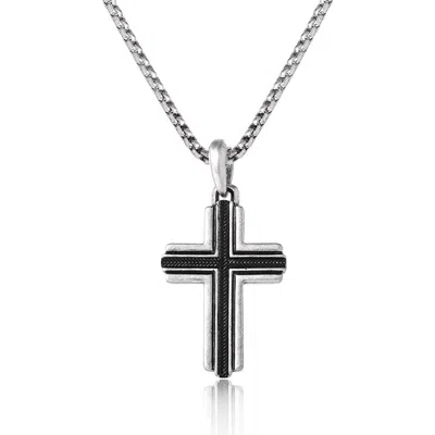 Lucky Brand Silver Cross Pendant Necklace