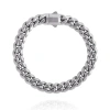 Lucky Brand Silver-tone Woven Chain Bracelet In Silver