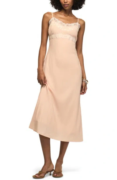 Lucky Brand Simone Lace Trim Sleeveless Maxi Dress In Pink