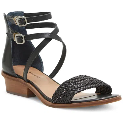 Lucky Brand Skippir Womens Woven Heel Sandals In Black