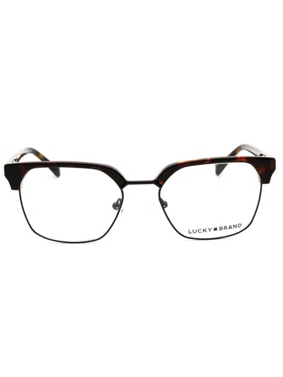 Lucky Brand Sleek Rectangular Eyeglasses For Men In Black