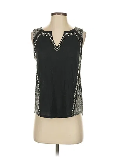 Pre-owned Lucky Brand Sleeveless Blouse In Black