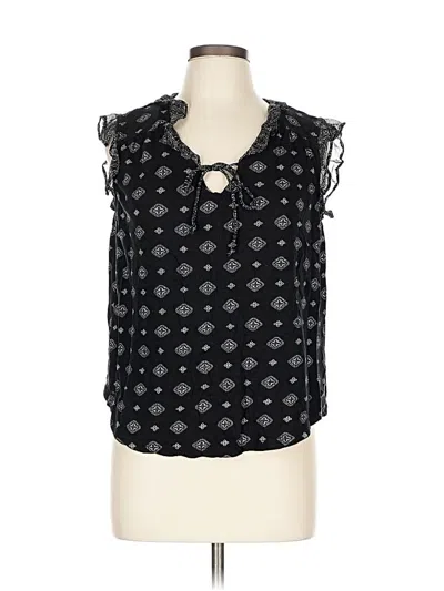 Pre-owned Lucky Brand Sleeveless Blouse In Black