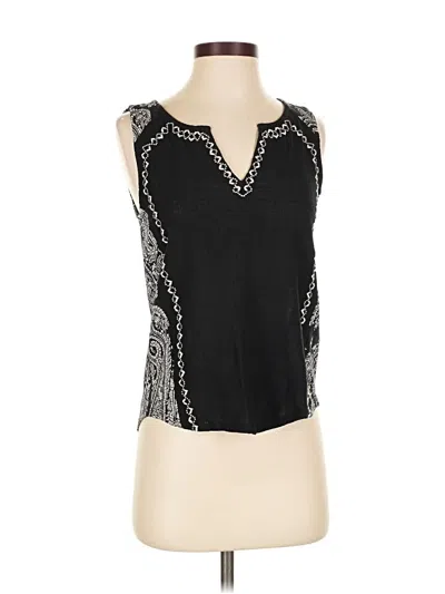 Pre-owned Lucky Brand Sleeveless Blouse In Black