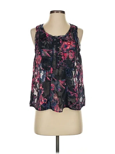 Pre-owned Lucky Brand Sleeveless Blouse In Black