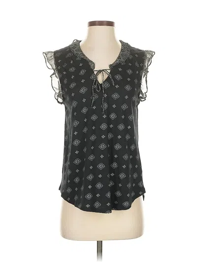 Pre-owned Lucky Brand Sleeveless Blouse In Black