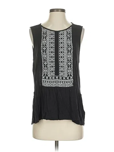 Pre-owned Lucky Brand Sleeveless Blouse In Black