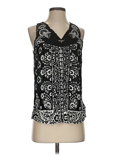 Pre-owned Lucky Brand Sleeveless Blouse In Black