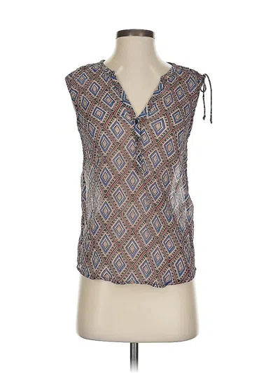 Pre-owned Lucky Brand Sleeveless Blouse In Blue