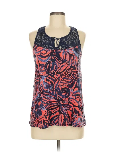 Pre-owned Lucky Brand Sleeveless Blouse In Blue