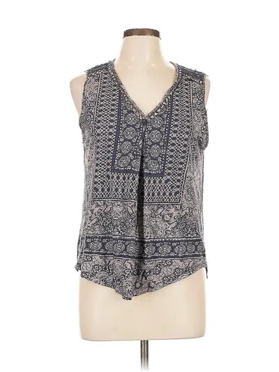Pre-owned Lucky Brand Sleeveless Blouse In Blue