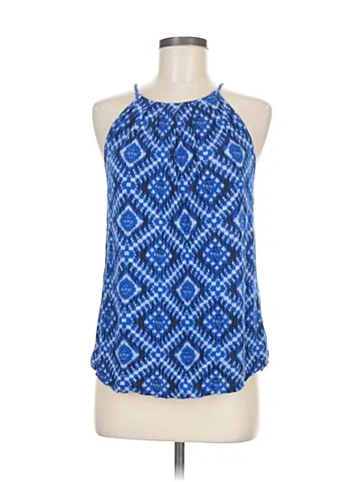 Pre-owned Lucky Brand Sleeveless Blouse In Blue