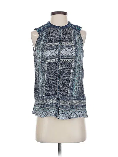 Pre-owned Lucky Brand Sleeveless Blouse In Blue
