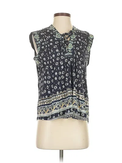 Pre-owned Lucky Brand Sleeveless Blouse In Blue