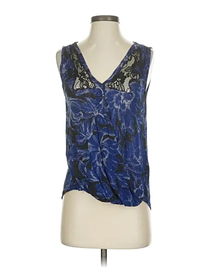 Pre-owned Lucky Brand Sleeveless Blouse In Blue