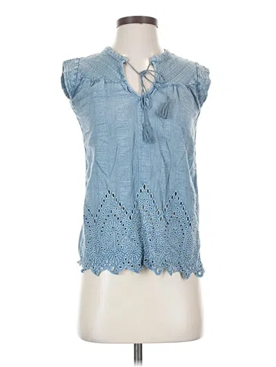Pre-owned Lucky Brand Sleeveless Blouse In Blue