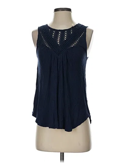 Pre-owned Lucky Brand Sleeveless Blouse In Blue