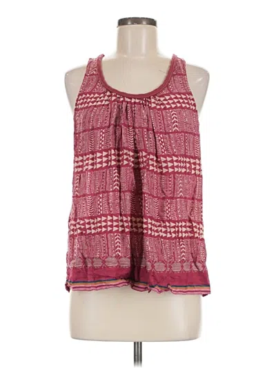Pre-owned Lucky Brand Sleeveless Blouse In Burgundy