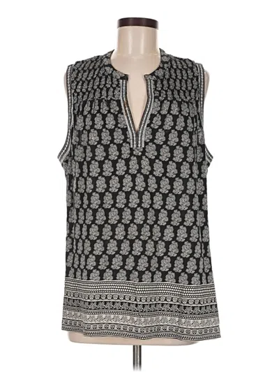 Pre-owned Lucky Brand Sleeveless Blouse In Gray