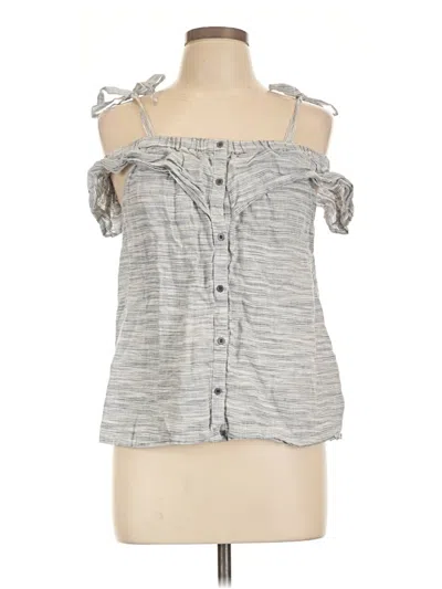 Pre-owned Lucky Brand Sleeveless Blouse In Gray