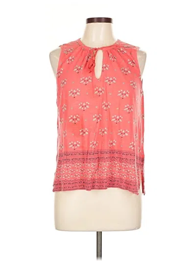 Pre-owned Lucky Brand Sleeveless Blouse In Orange