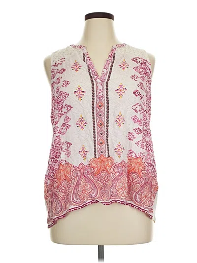 Pre-owned Lucky Brand Sleeveless Blouse In Pink
