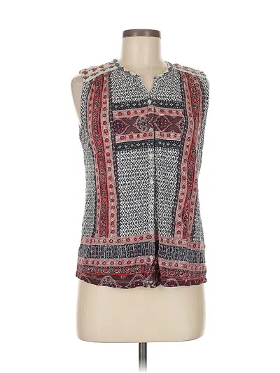 Pre-owned Lucky Brand Sleeveless Blouse In Red