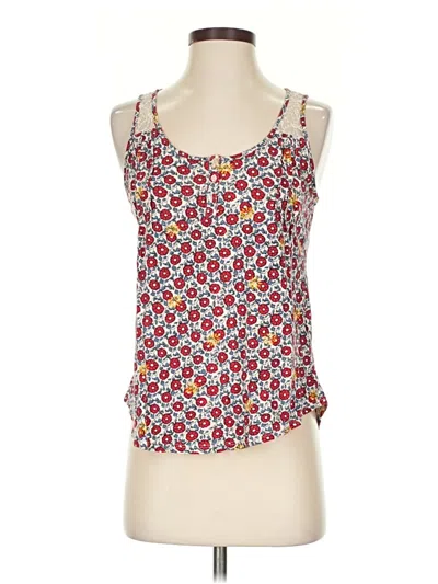 Pre-owned Lucky Brand Sleeveless Blouse In Red