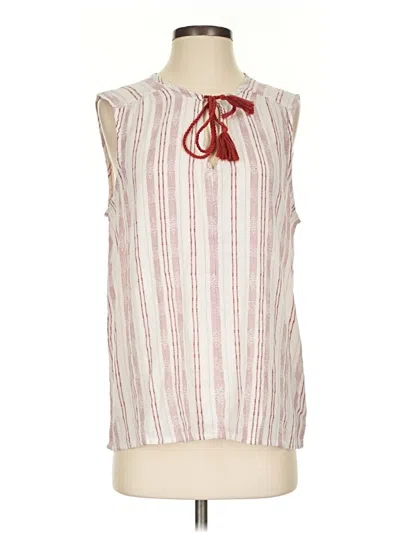 Pre-owned Lucky Brand Sleeveless Blouse In Red
